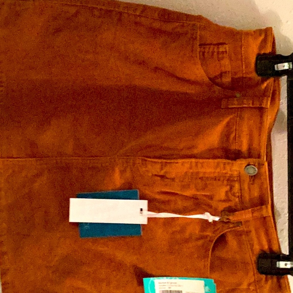 Rust / Orange ..mini skirt….Couduroy